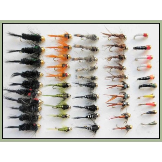thumbnail image 2 of 75 Mixed Winter Fly Fishing Lures – Goldhead Nymphs & Streamers, Named & Sized (Troutflies UK) 2 of 3
